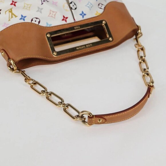 LOUIS VUITTON Monogram Multicolor Judy MM Bag 2Way White M40255 LV Auth 127584V - Picture 8 of 15